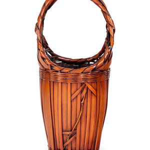 A Bamboo Flower Arranging Basket 20TH 350b54