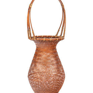 A Bamboo Flower Arranging Basket 20TH 350b56