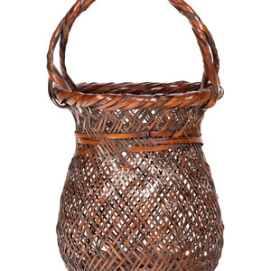 A Bamboo Flower Arranging Basket 20TH 350b57