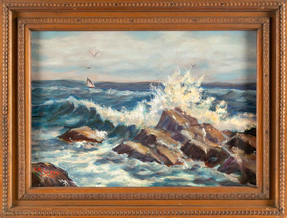 PAINTING OF CRASHING SURF EARLY 350b6d