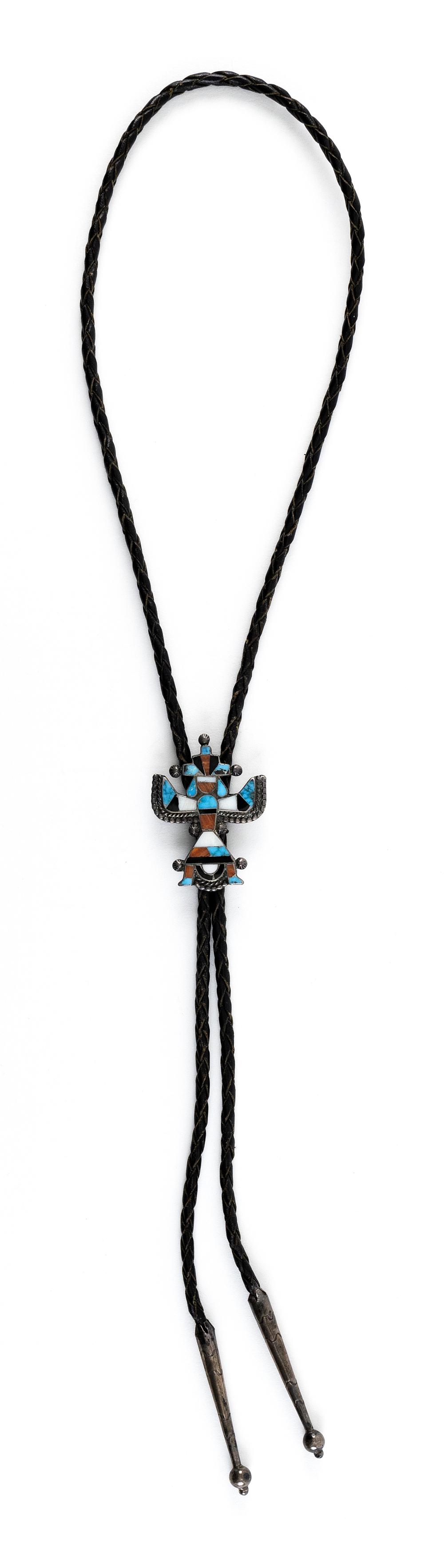 ZUNI KNIFEWING KACHINA BOLO TIE 350bd7