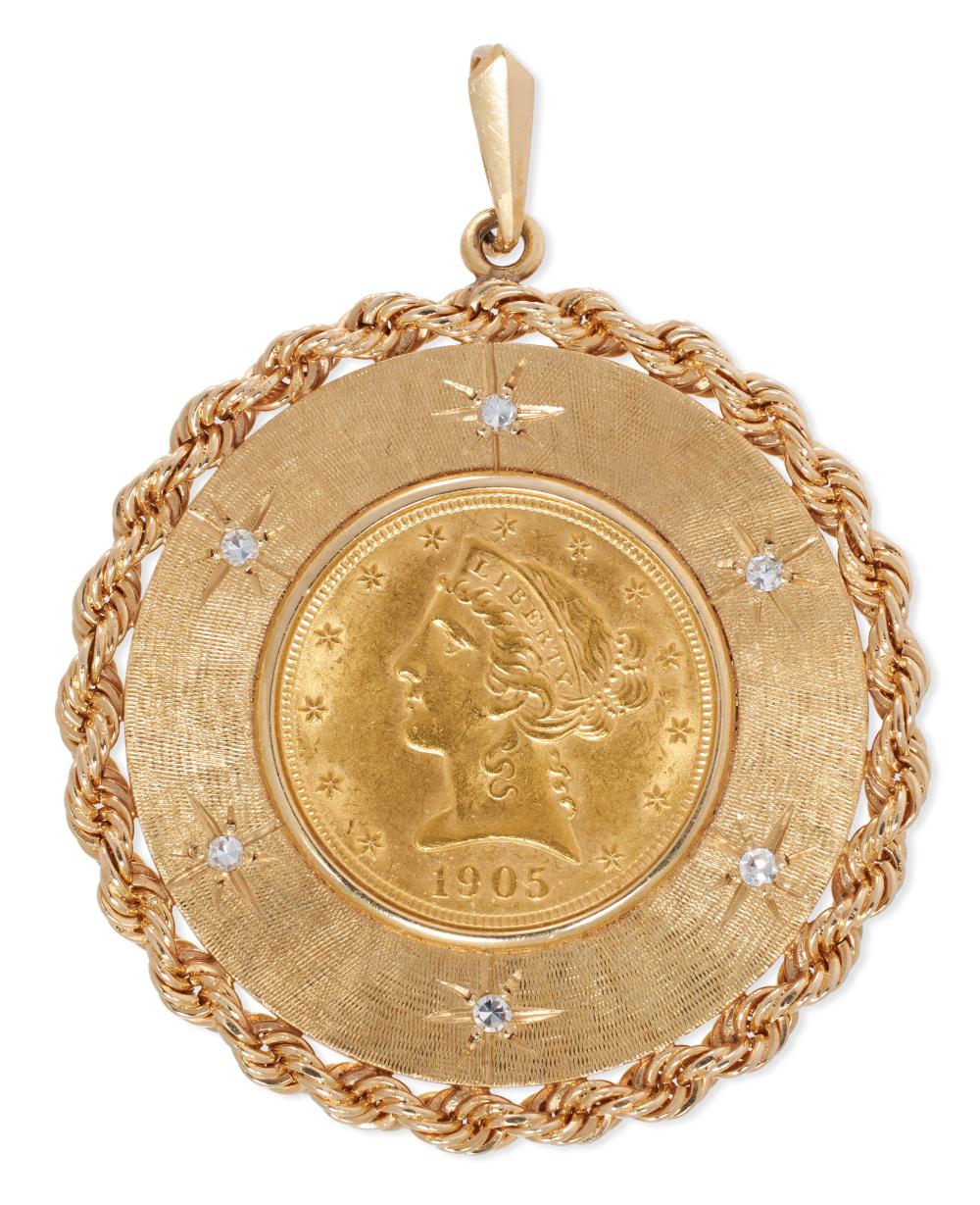 1905 FIVE DOLLAR LIBERTY HEAD GOLD