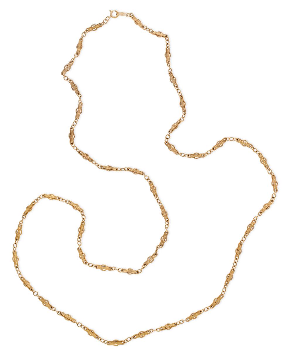 14KT YELLOW GOLD FANCY LINK CHAIN 350bf5