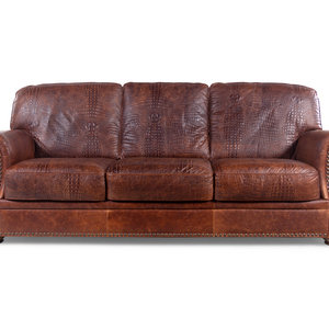 An Embossed Leather Upholstered 350bfd