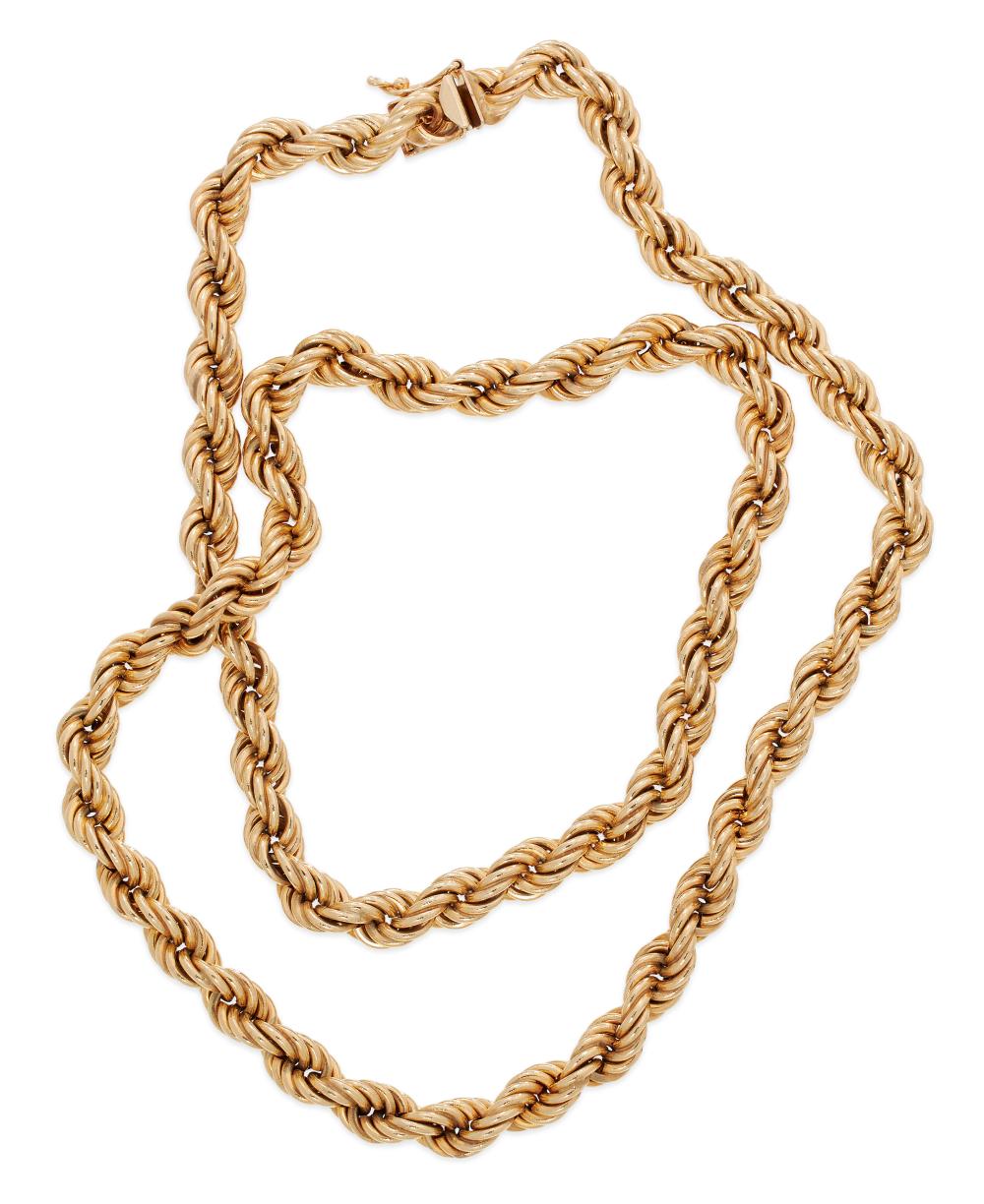 HOLLOW WIRE 14 KT GOLD ROPE CHAIN 350bf7