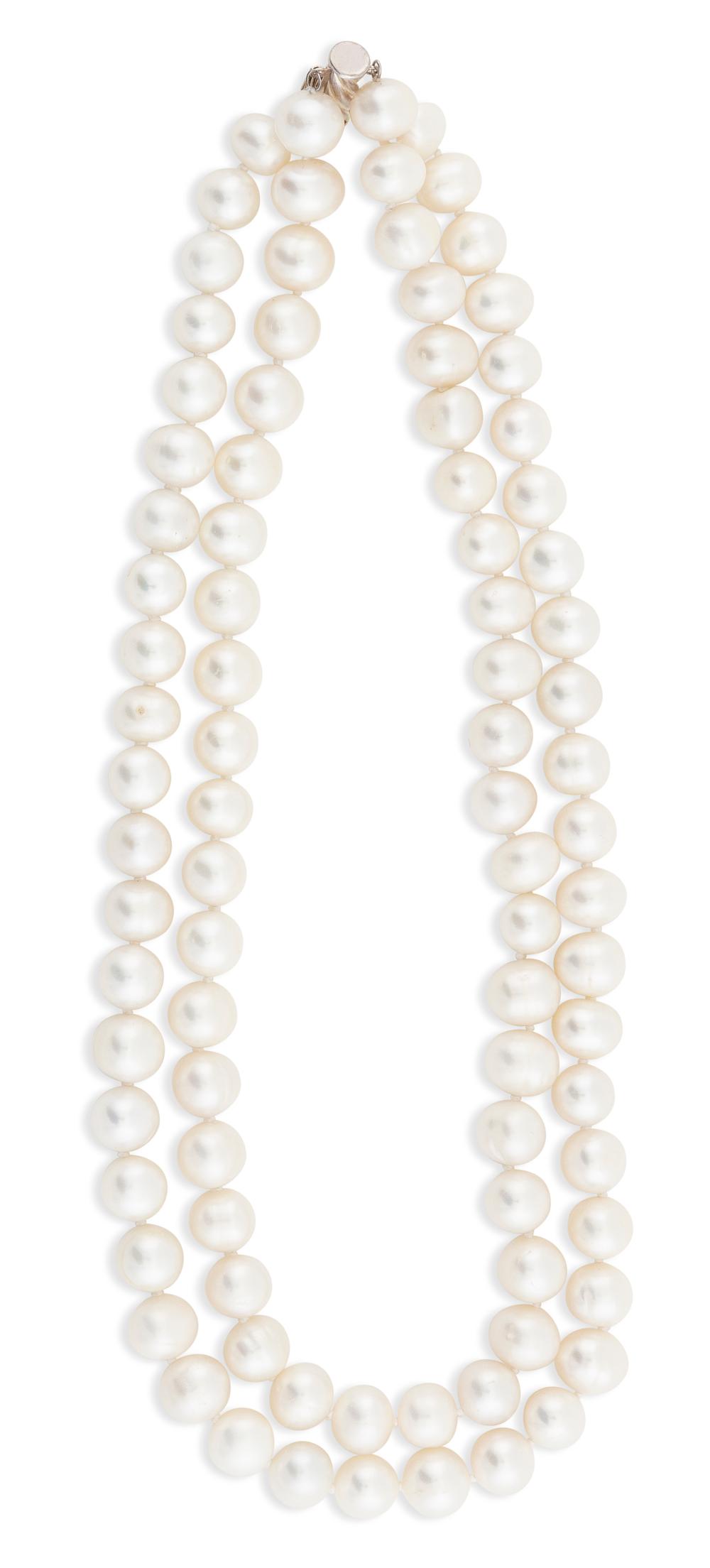 DOUBLE-STRAND BAROQUE PEARL NECKLACE