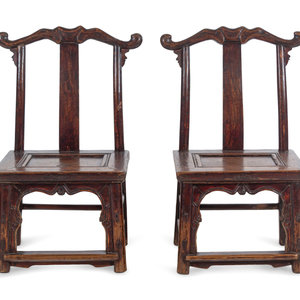 A Pair of Jumu Wood Child s Chairs Mid 350c0f