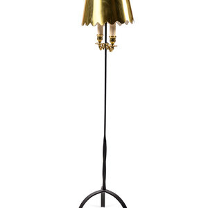 A Metal Floor Lamp with a Gilt 350c22