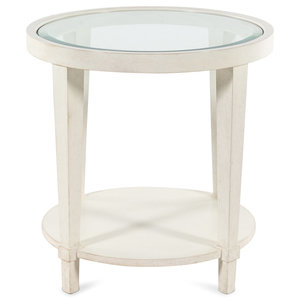 A Contemporary White Painted Glass Top 350c23