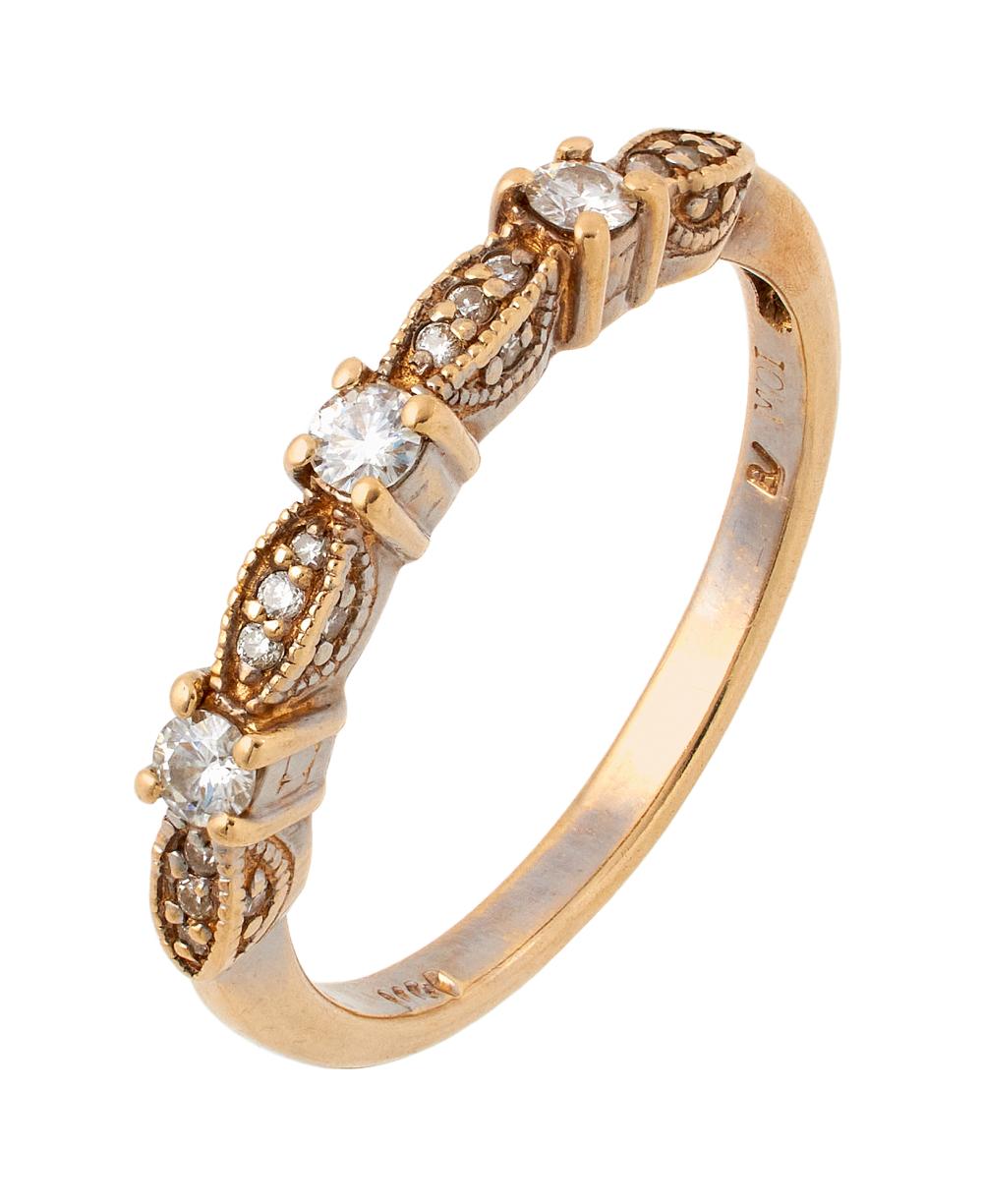 14KT YELLOW GOLD AND DIAMOND BAND 350c28