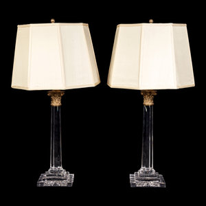 A Pair of Gilt Metal Mounted Cut