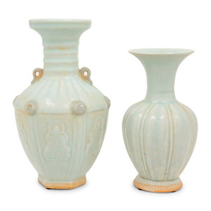 Two Contemporary Celadon Glazed Vases
Height