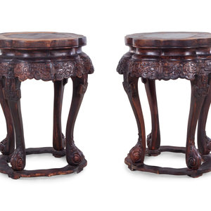 A Pair of Chinese Lacquered Hardwood 350cd9