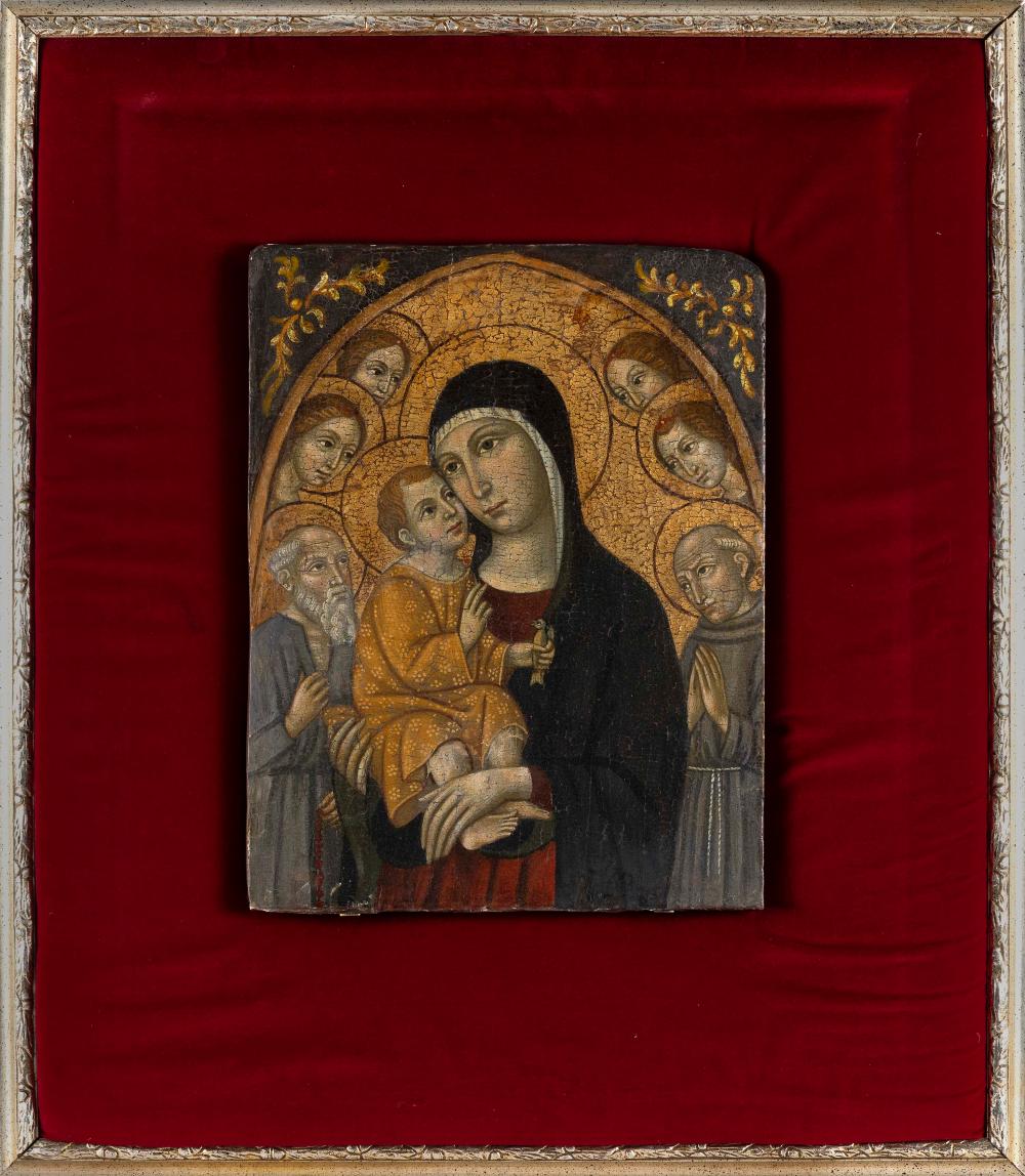 GREEK PAINTED ICON OF THE MADONNA