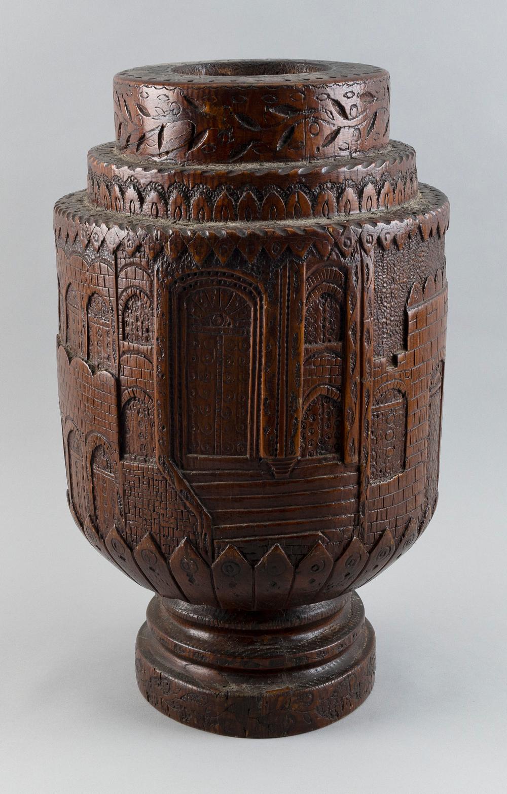 UNUSUAL CONTINENTAL CARVED OAK