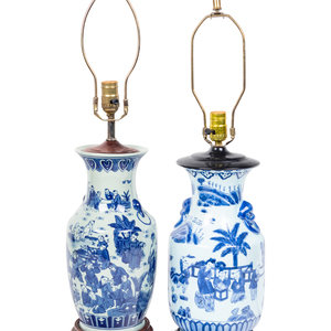 Two Chinese Export Porcelain Vases