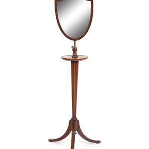 An English Mahogany Shaving Mirror 19th 350db9