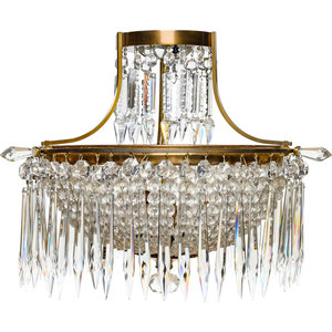 A Brass and Cut Glass Ceiling Fixture
20th