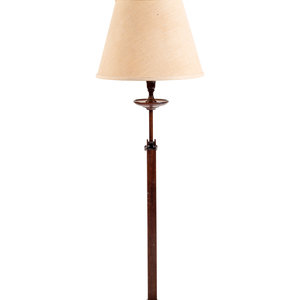 A Walnut Telescoping Floor Lamp 20th 350e20