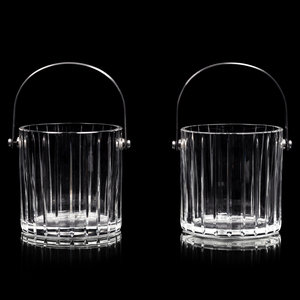 A Pair of Baccarat Glass Ice Buckets 20th 350e4e