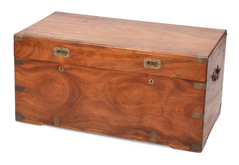 ENGLISH BRASS-BOUND CAMPHORWOOD CHEST