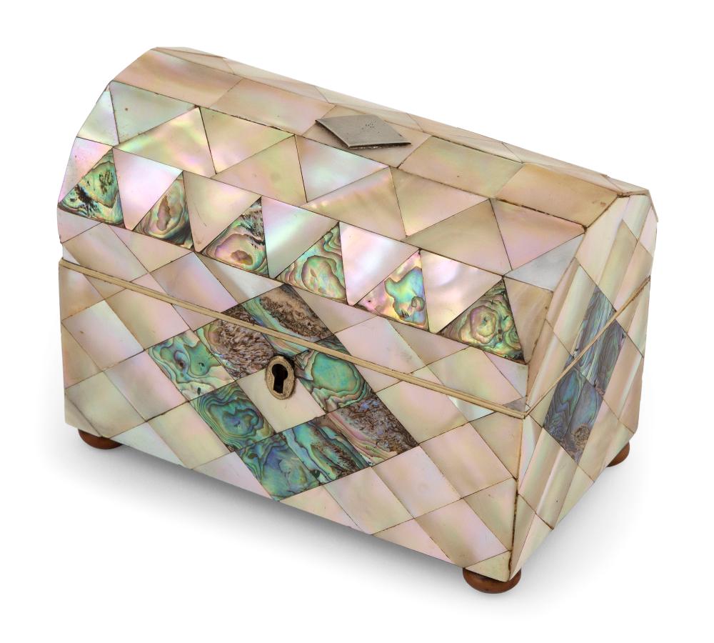 ENGLISH MOTHER-OF-PEARL DOME-TOP