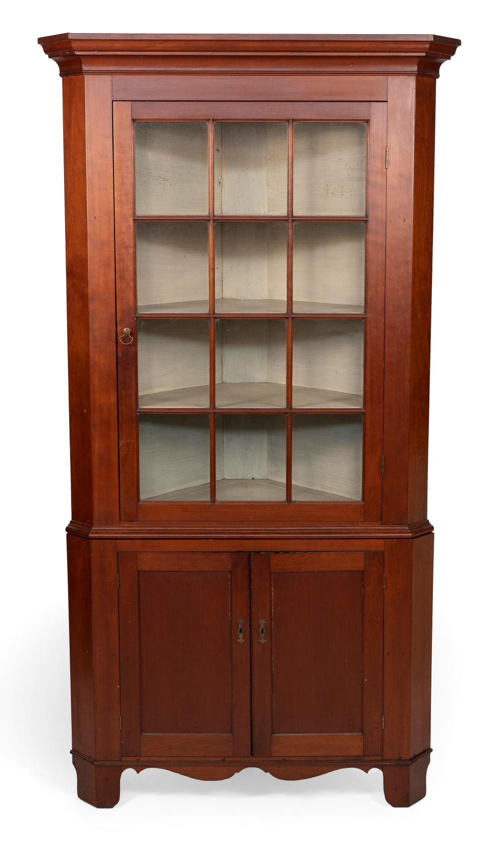 TWO PART CORNER CUPBOARD 19TH CENTURY 350f38