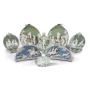 A Group of German Jasperware Wall