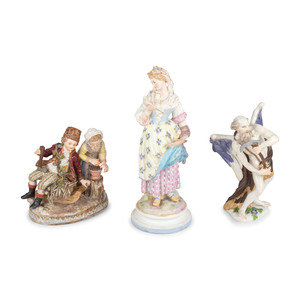 Six German Porcelain Figures 
19th/20th