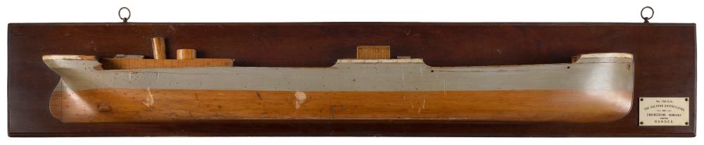 MOUNTED HALF HULL MODEL OF A STEAM