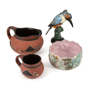 Four Pieces of American Art Pottery
American,