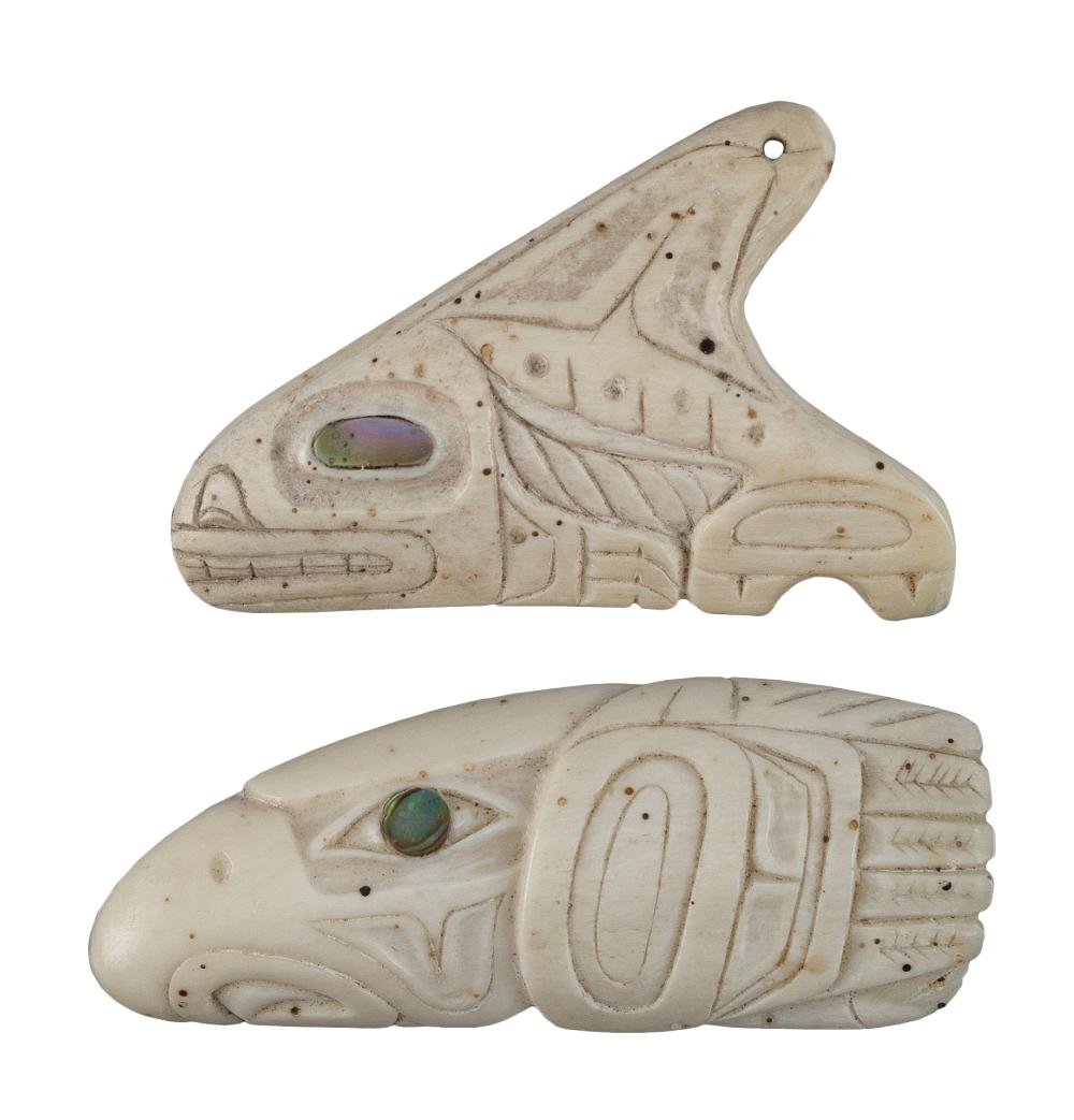 TWO NORTHWEST COASTAL WALRUS IVORY 351000