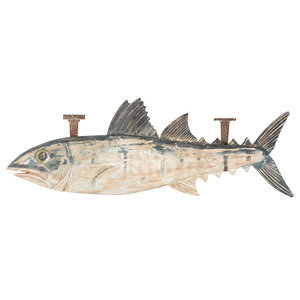 A Carved and Painted Wood Tuna