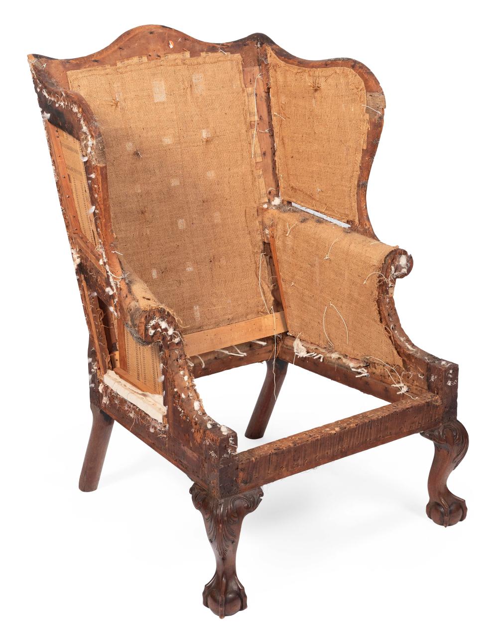 CHIPPENDALE WING CHAIR PHILADELPHIA  3510a1