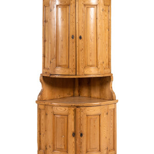 A Swedish Pine Corner Cabinet Circa 351100