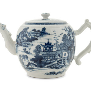 A Delft Porcelain Teapot 19th 35112a