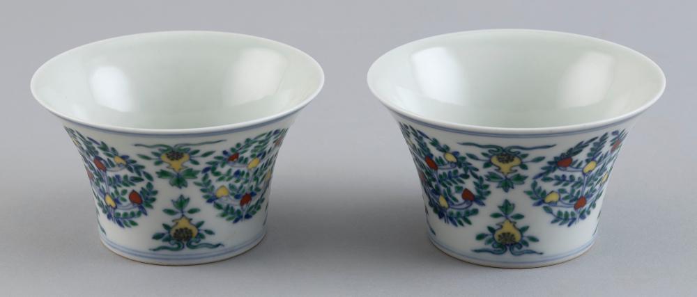 PAIR OF CHINESE DOUCAI PORCELAIN