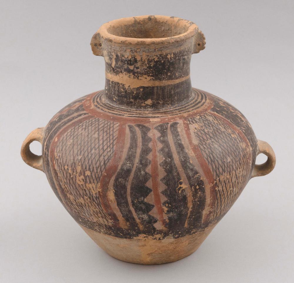 NEOLITHIC PAINTED POTTERY JAR GANSU 351154