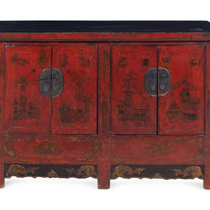 A Chinese Painted Console Cabinet Late 35117f