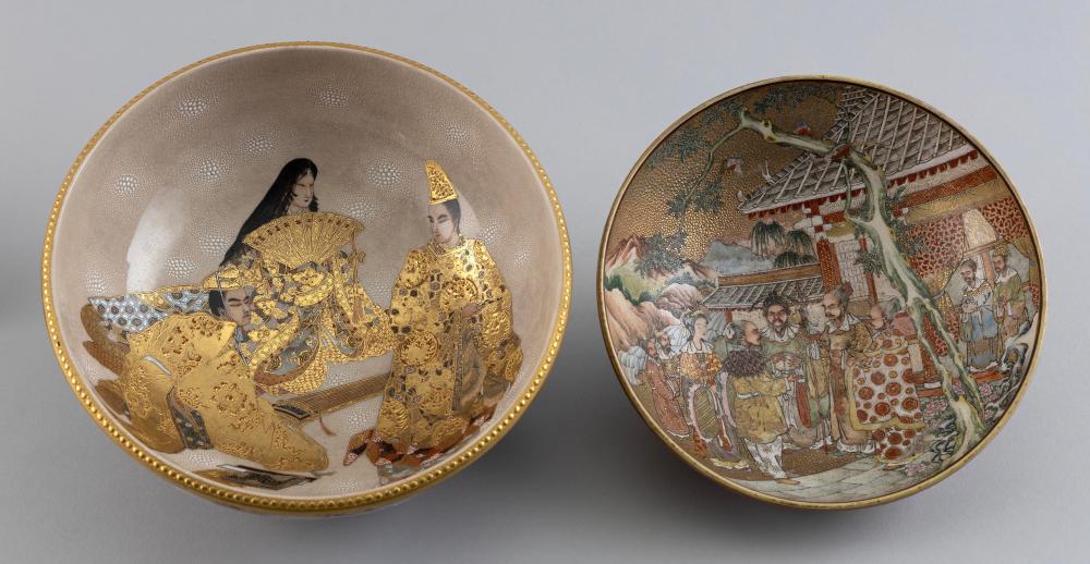 TWO JAPANESE SATSUMA PORCELAIN