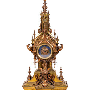 A French Gothic Revival Gilt Bronze