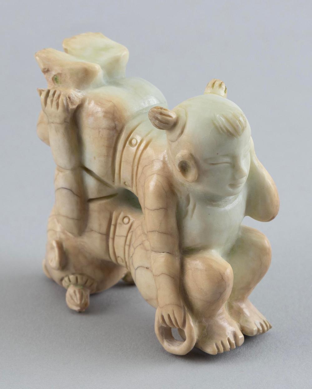 CHINESE CARVED STONE FIGURE GROUP