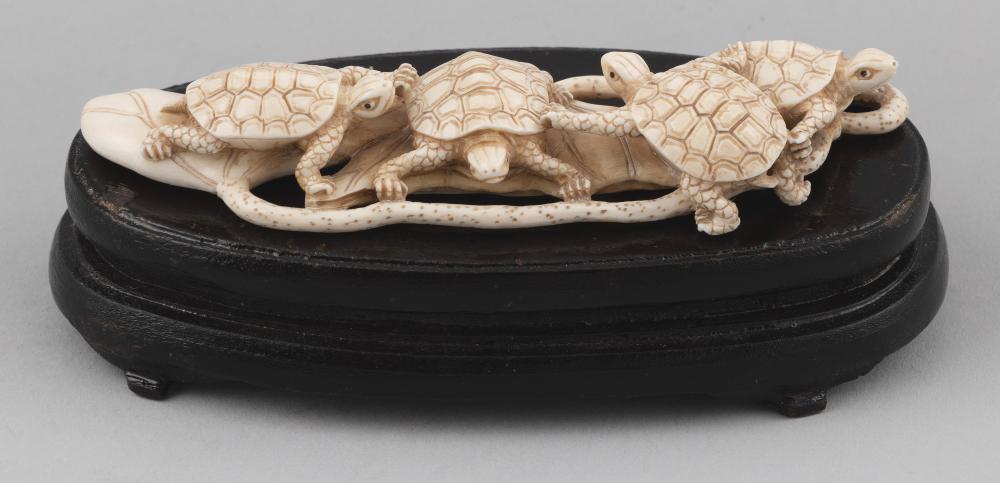 JAPANESE CARVED IVORY OKIMONO LATE