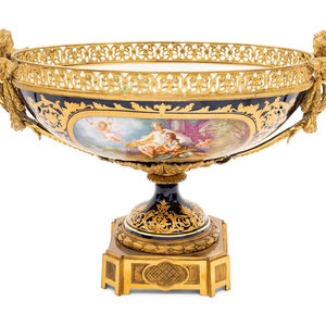 A Gilt Bronze Mounted Sevres Style