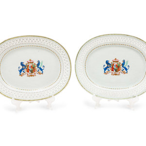 A Pair of Chinese Export Armorial