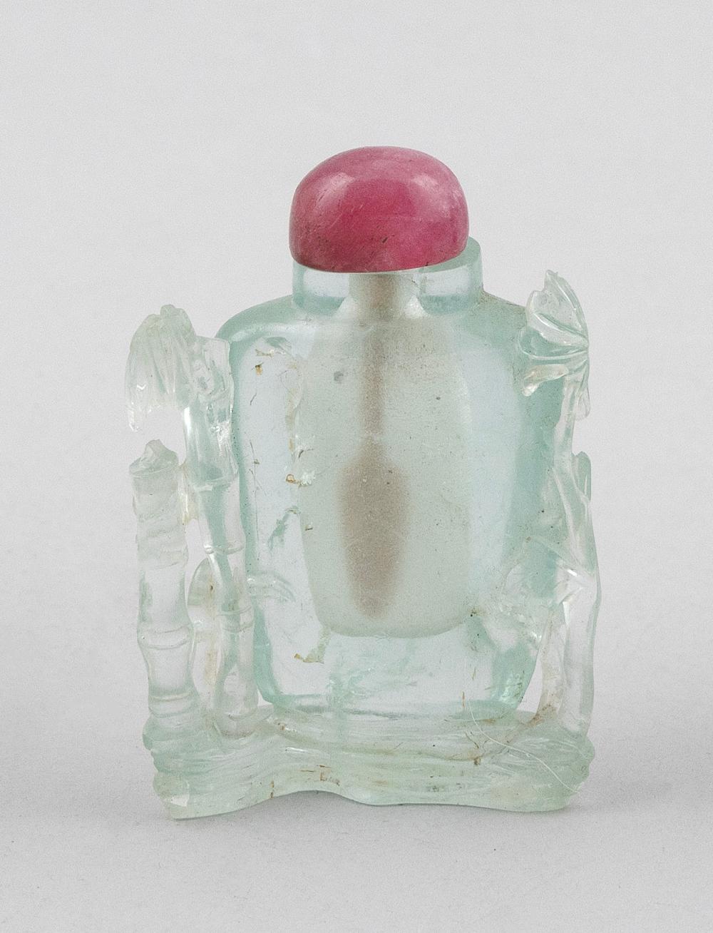 CHINESE ROCK CRYSTAL SNUFF BOTTLE