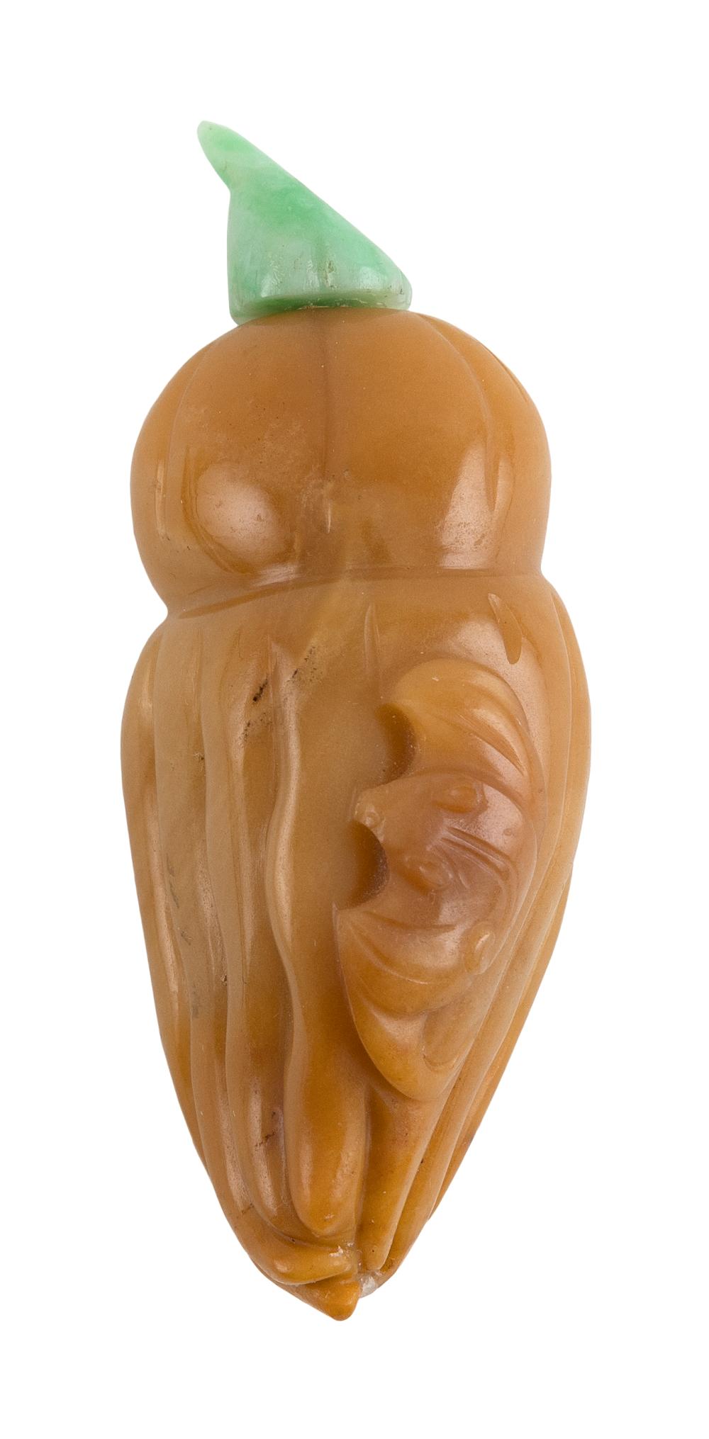 CHINESE CARVED HONEY AGATE SNUFF 3513ee