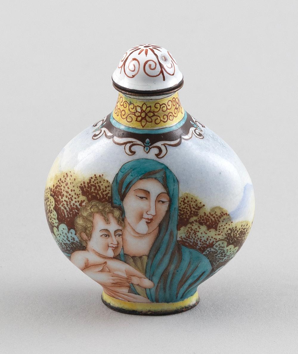 CHINESE CANTON ENAMEL SNUFF BOTTLE 3513ff