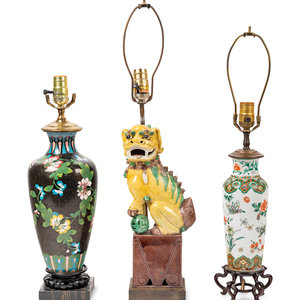Three Chinese Lamps LATE 19TH CENTURY 20TH 3514d7