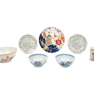 Seven Chinese Export Porcelain
